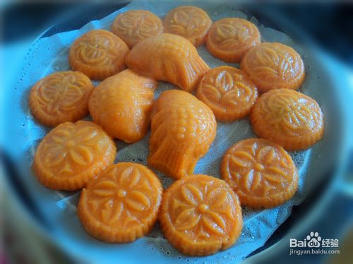 蒸栗子馅番薯饼
