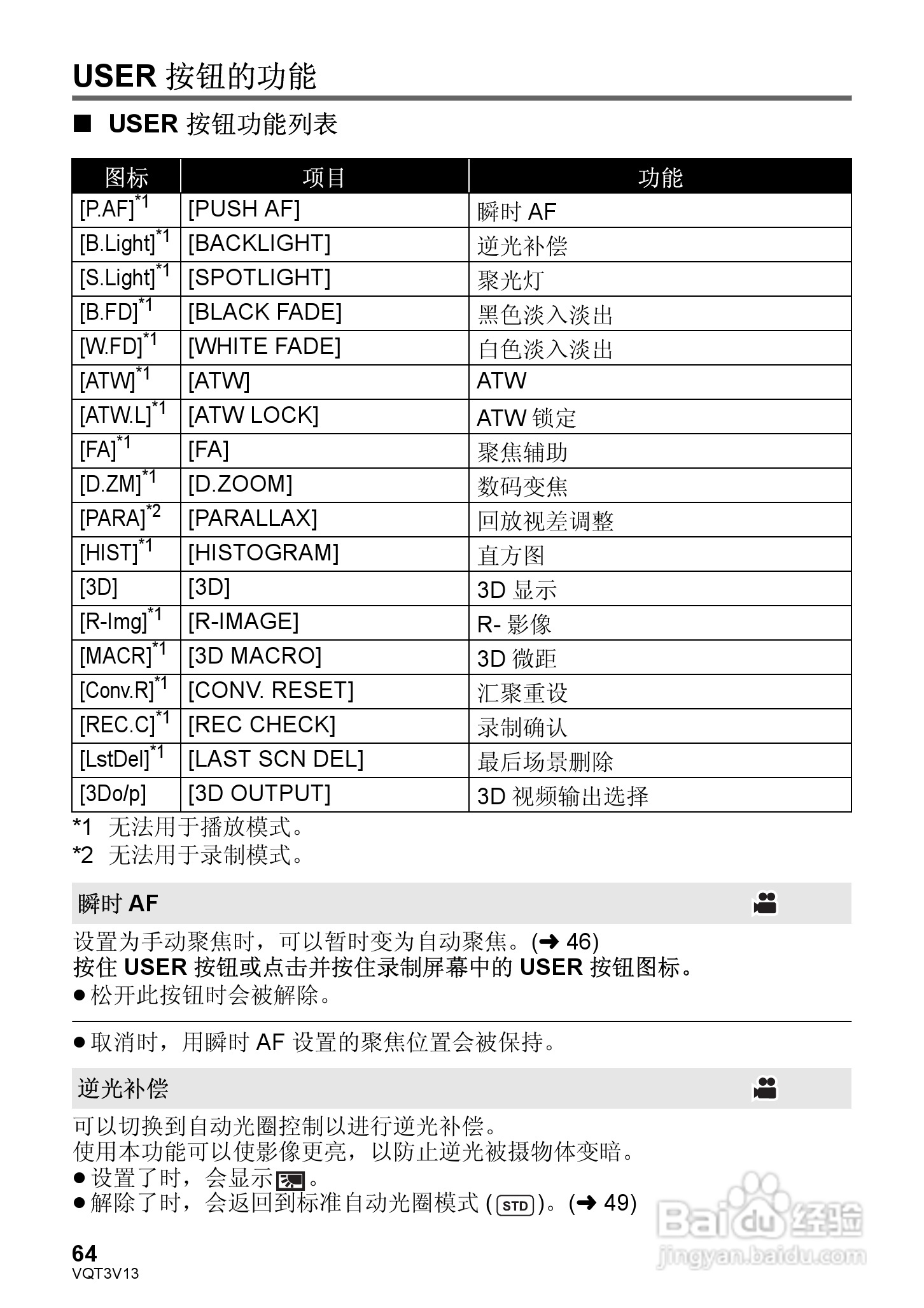 松下HDC-Z10000GK数码摄像机使用说明书:[7]