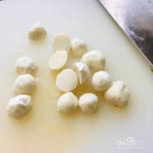 蒜苔炒墨鱼丸