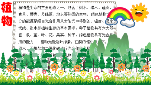 关于植物的手抄报