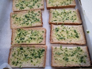 美味的黄油蒜蓉烤土司