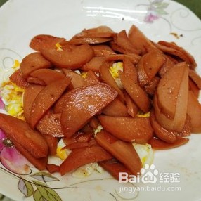 青椒火腿蛋炒蛋的做法