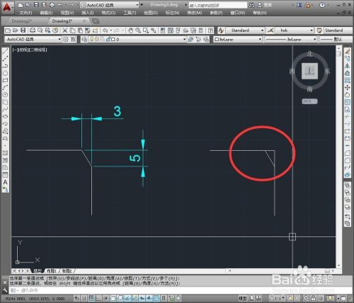 CAD传统倒角画法