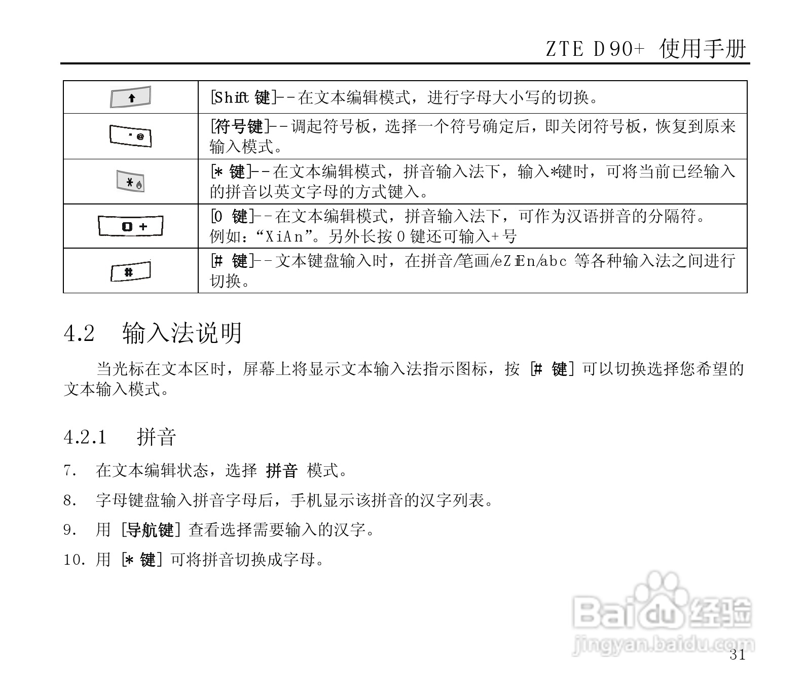 中兴ZTE D90+手机使用说明书:[4]