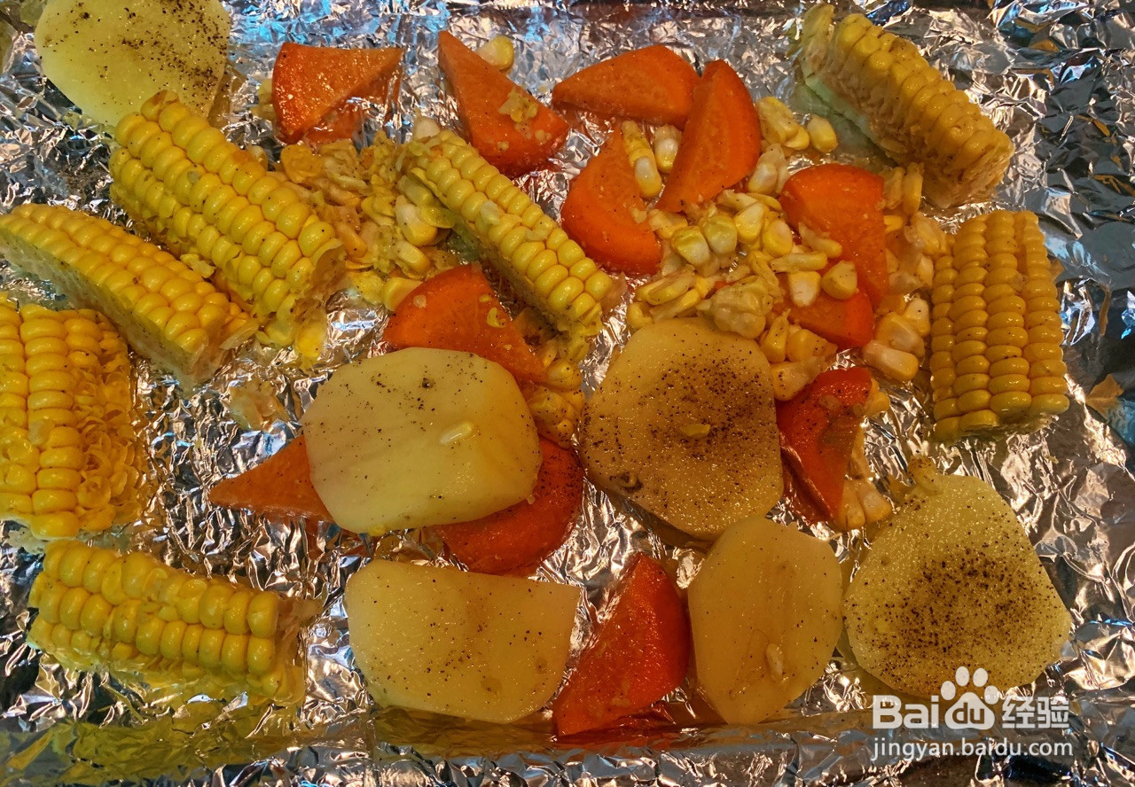 黑椒青柠时蔬烤鸡胸肉的做法