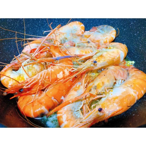 蒜蓉油焖椒盐罗氏虾