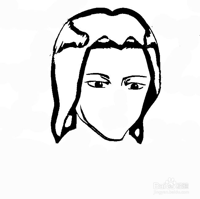 简笔画-如何画Q版人物银魂吉泽的简笔画