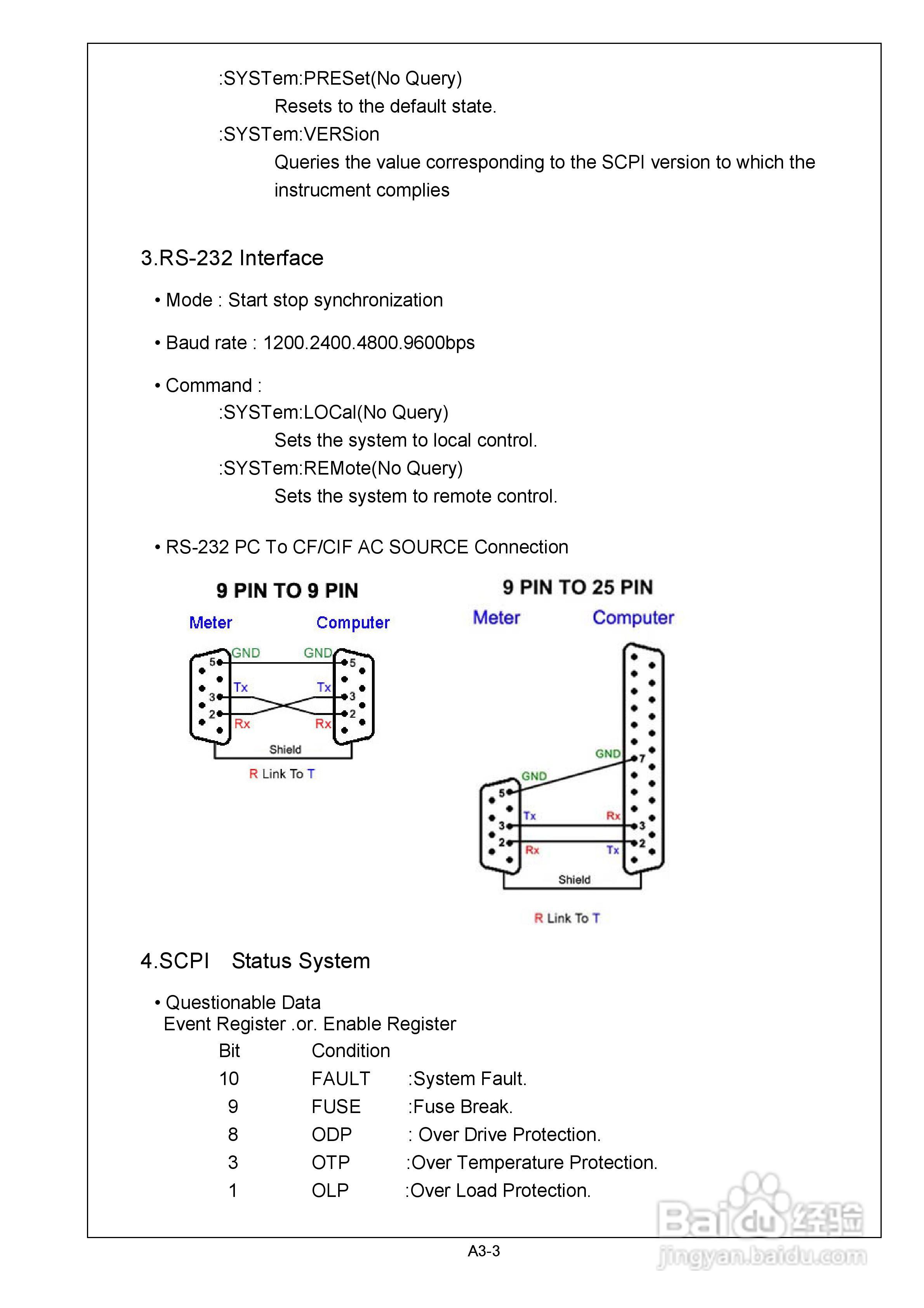 CF系列附GPIB、RS232 三相控制器操作手册:[3]