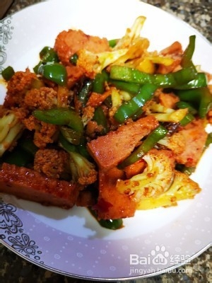 干锅菜花的制作方法