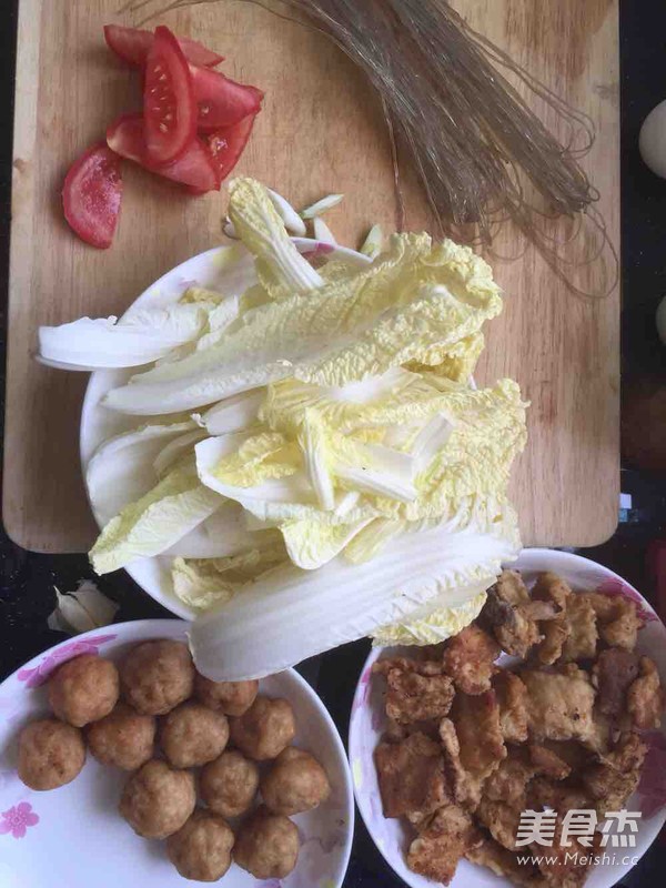 白菜粉丝焯肉丸