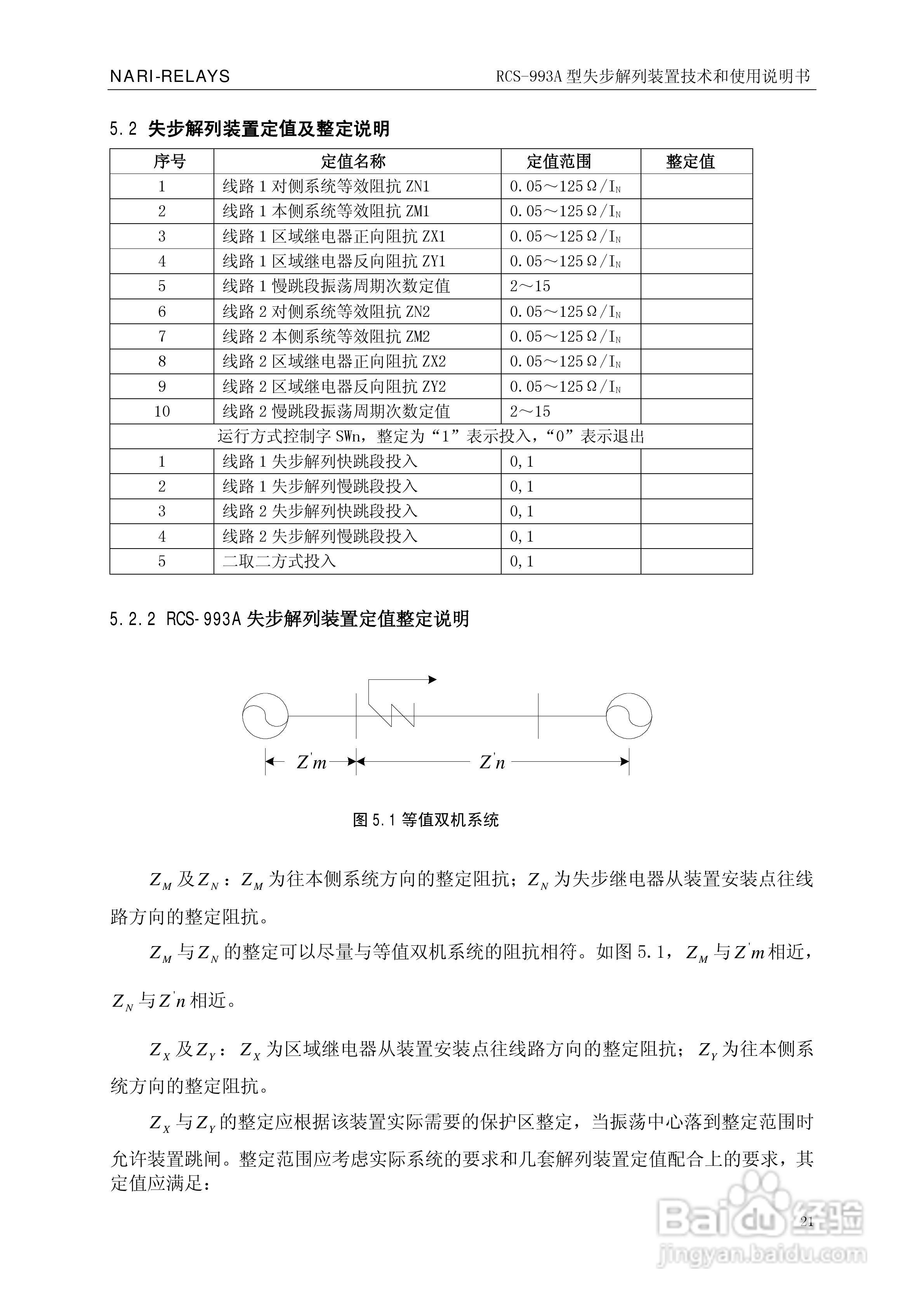 南瑞继保RCS-993A型失步解列装置使用说明书:[3]