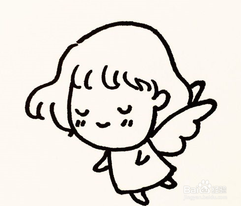 天使简笔画步骤教程