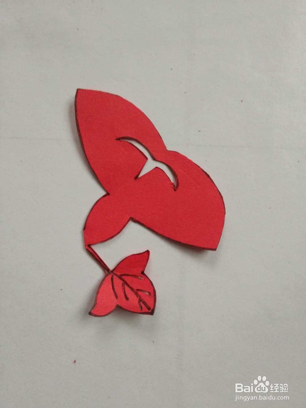 剪纸——怎么剪牵牛花2