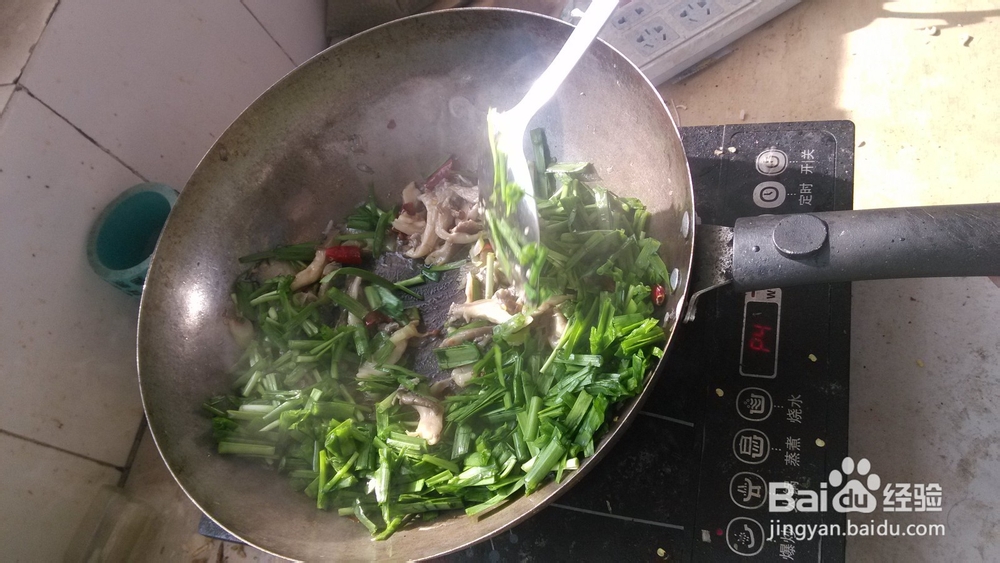 如何炒韭菜蘑菇