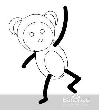 flash如何绘制一只卡通猴子