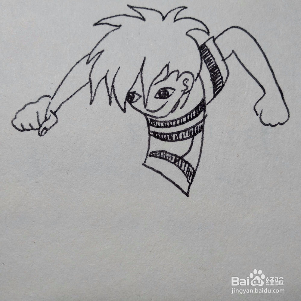 怎么画动画片邋遢大王里的男孩卡通人物简笔画