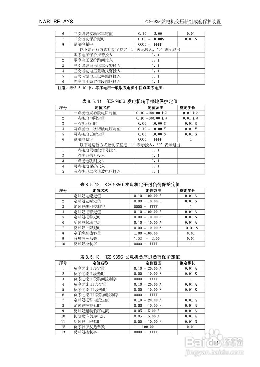 南瑞RCS-985G发电机变压器成套保护装置技术说明书:[17]