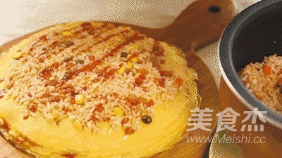 千层蛋包饭的做法
