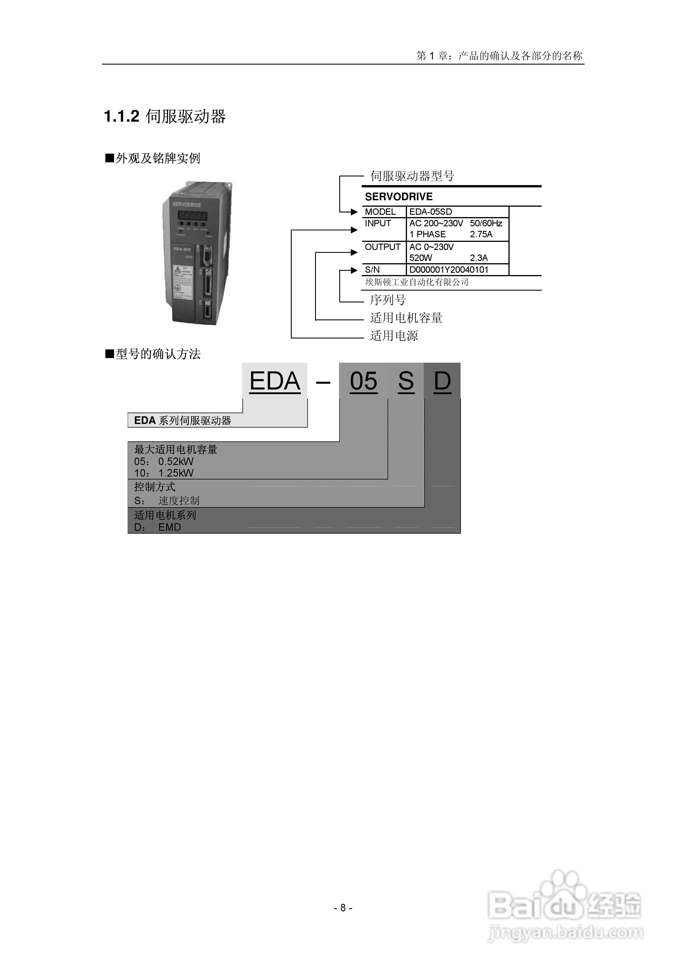 EDA系列伺服驱动器用户手册:[1]