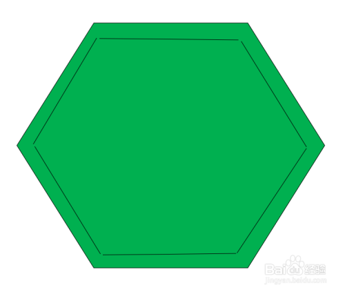 第三步,把菱形牌的6个边,勾成黑色.