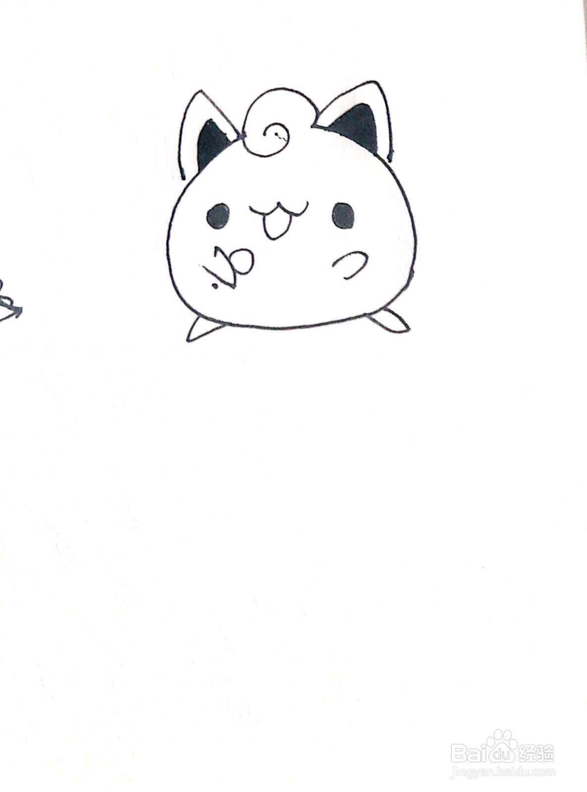 可爱的小精灵线描画怎么画