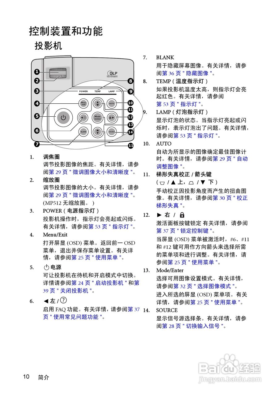 明基MP513投影仪使用说明书:[1]