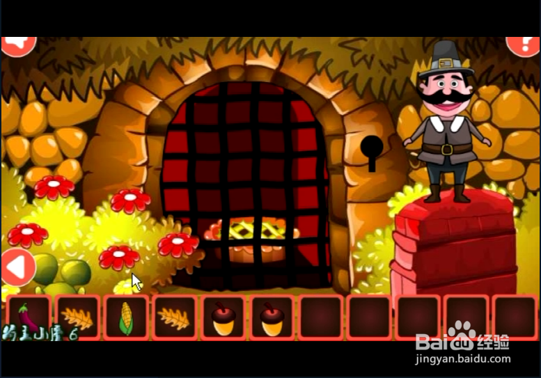 小游戏《胡子大叔林中逃脱》如何通关