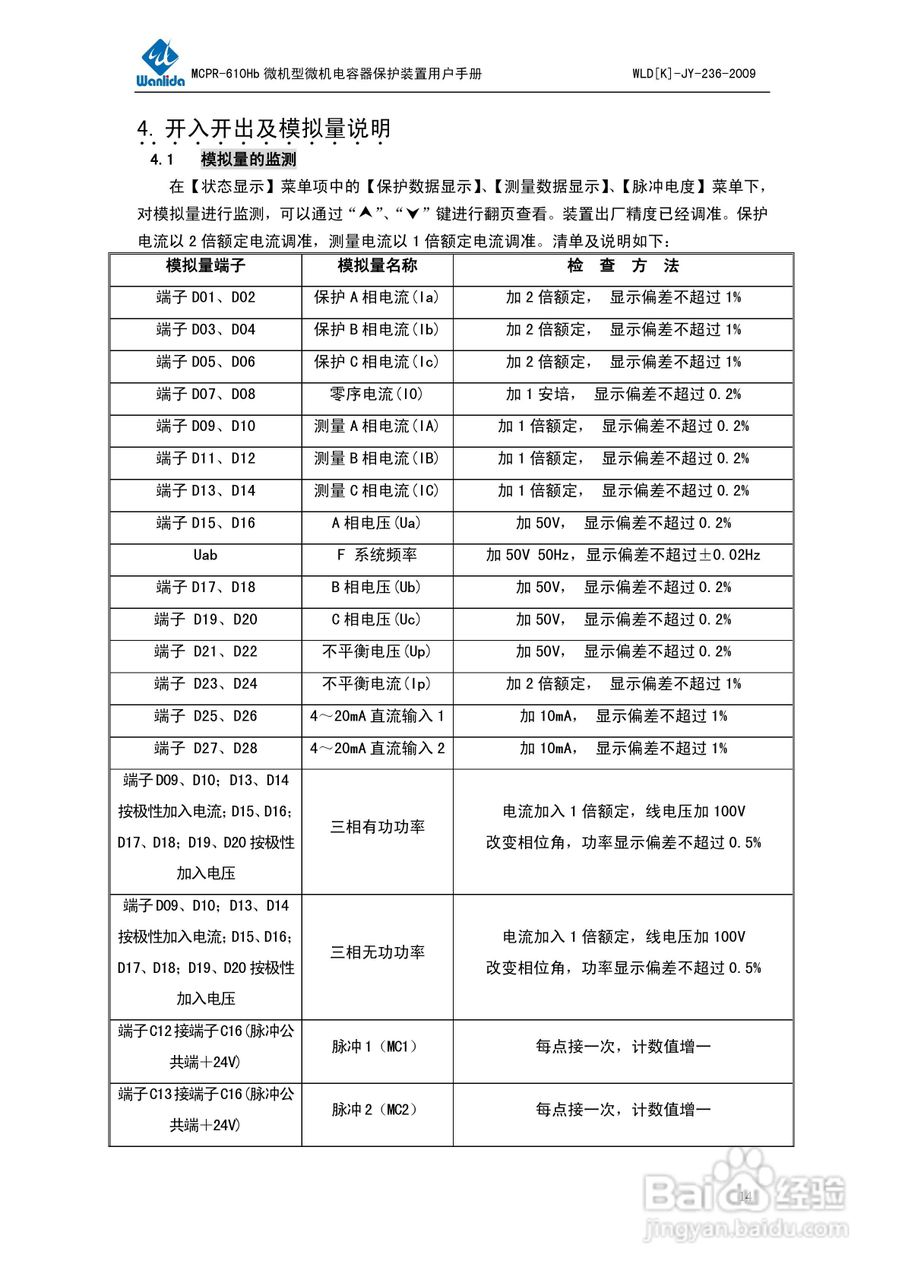 MCPR-610Hb微机型电容器保护测控装置用户手册:[2]