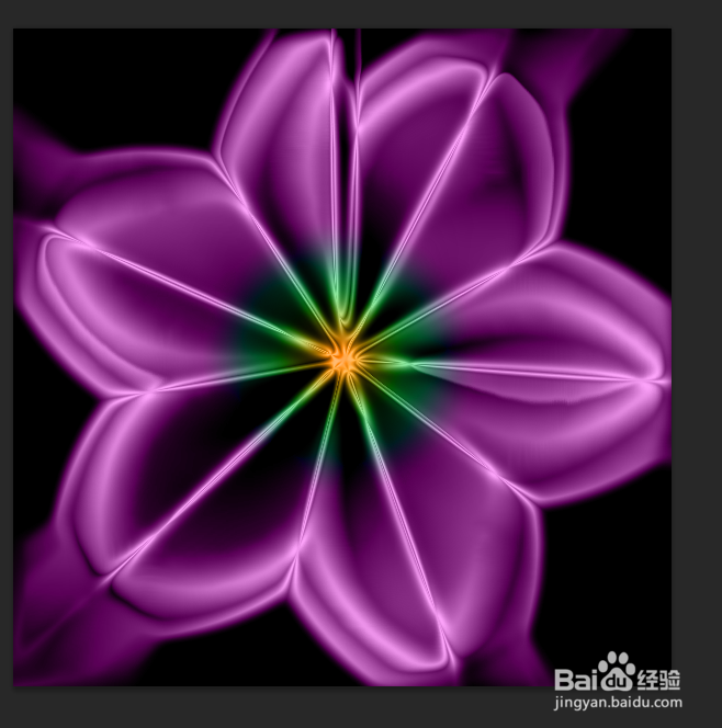 photoshop制作绚丽的花效果