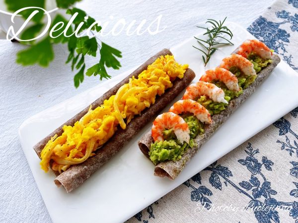 牛油果虾仁卷饼