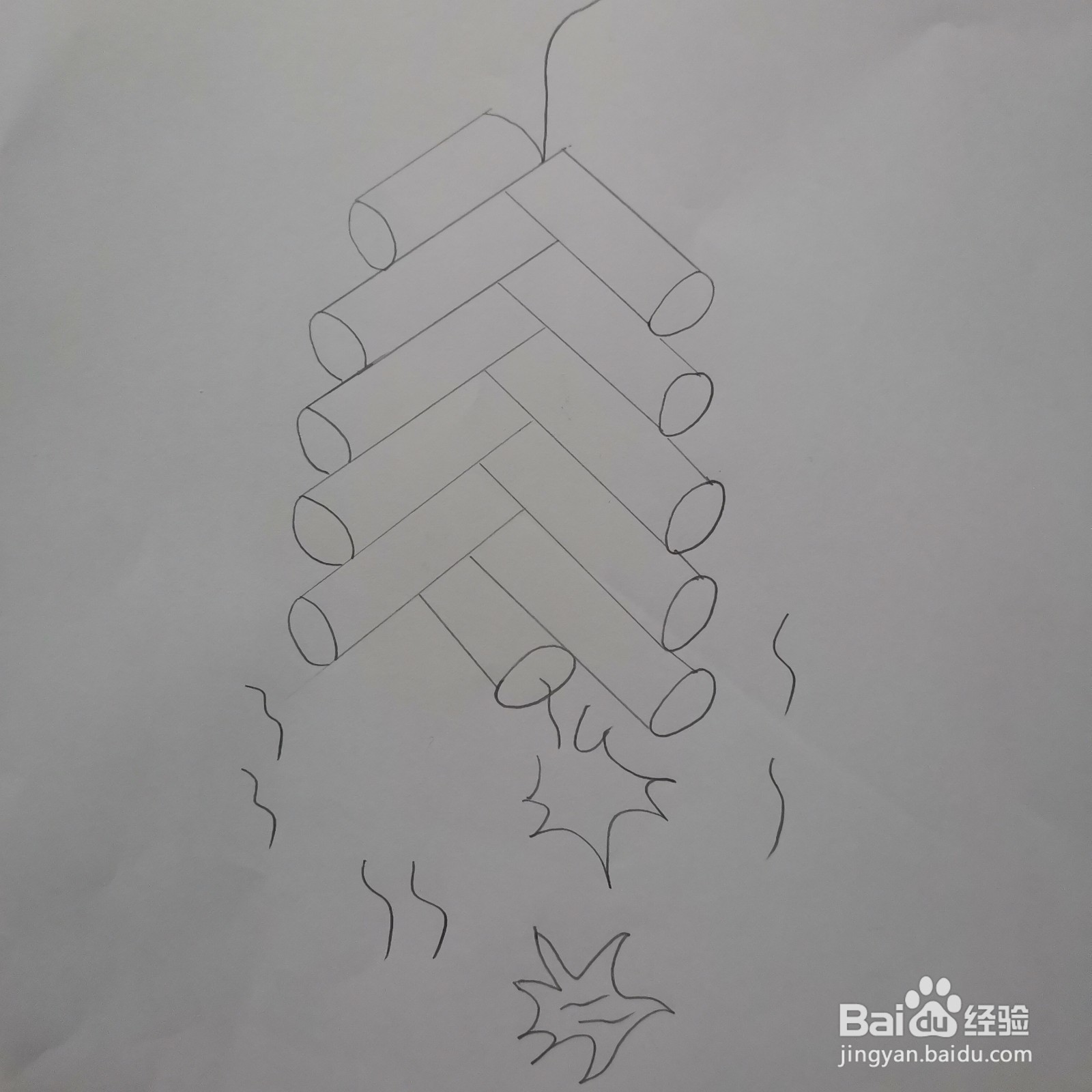 鞭炮的简单画法