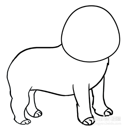怎么画丑萌的八哥犬