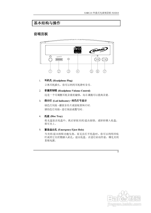 CD-RW 5232UI USB2.0外接式光盘刻录机使用说明书