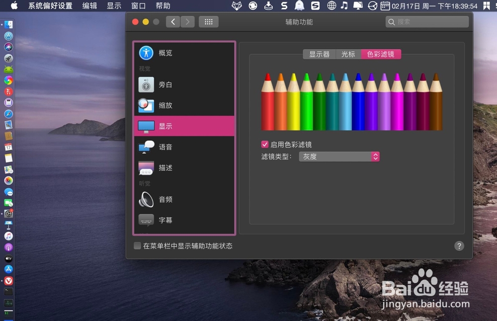 MacBook Air怎么启用色彩滤镜