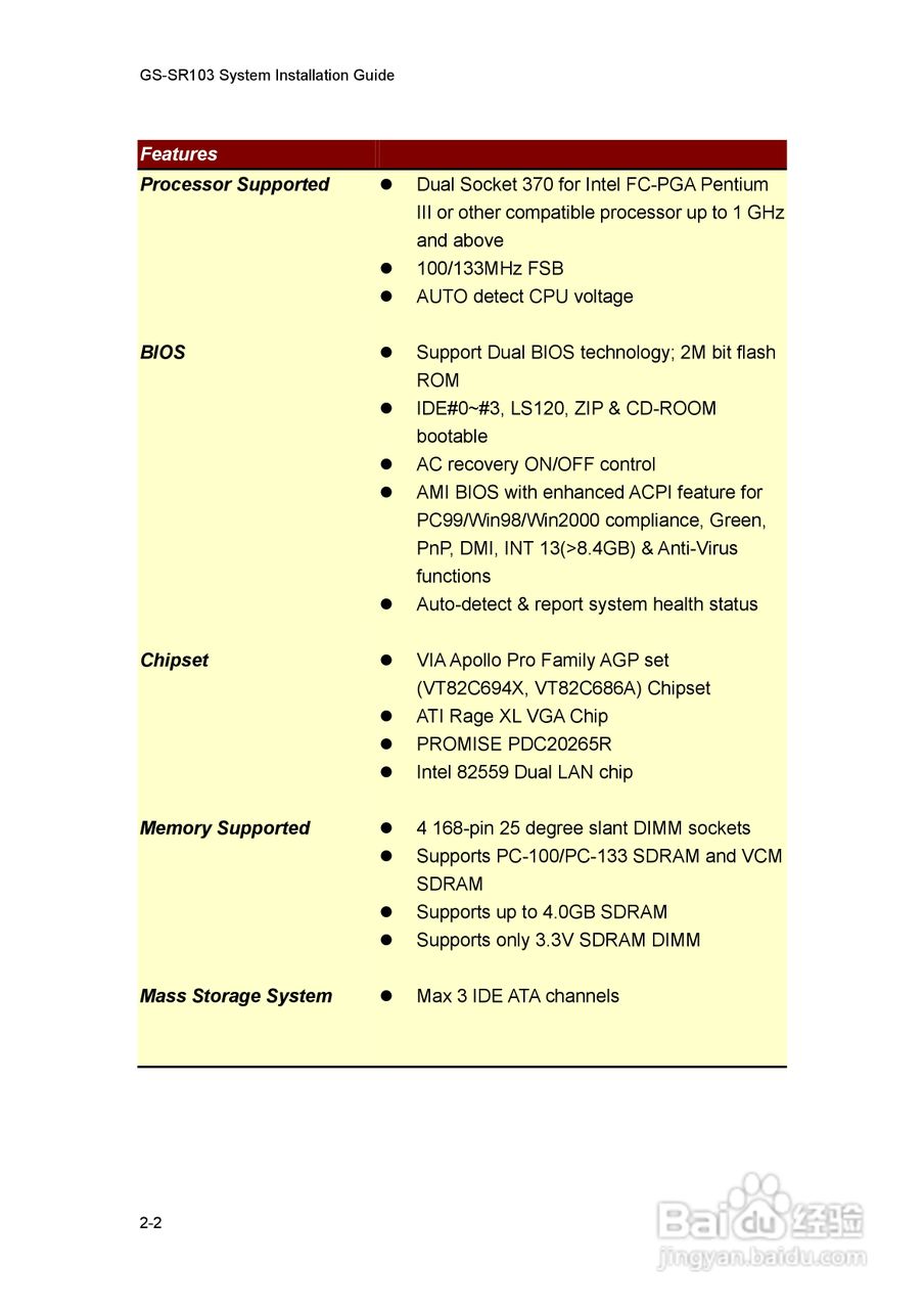技嘉GS-SR103 (1.0 )型服务器使用说明书:[1]