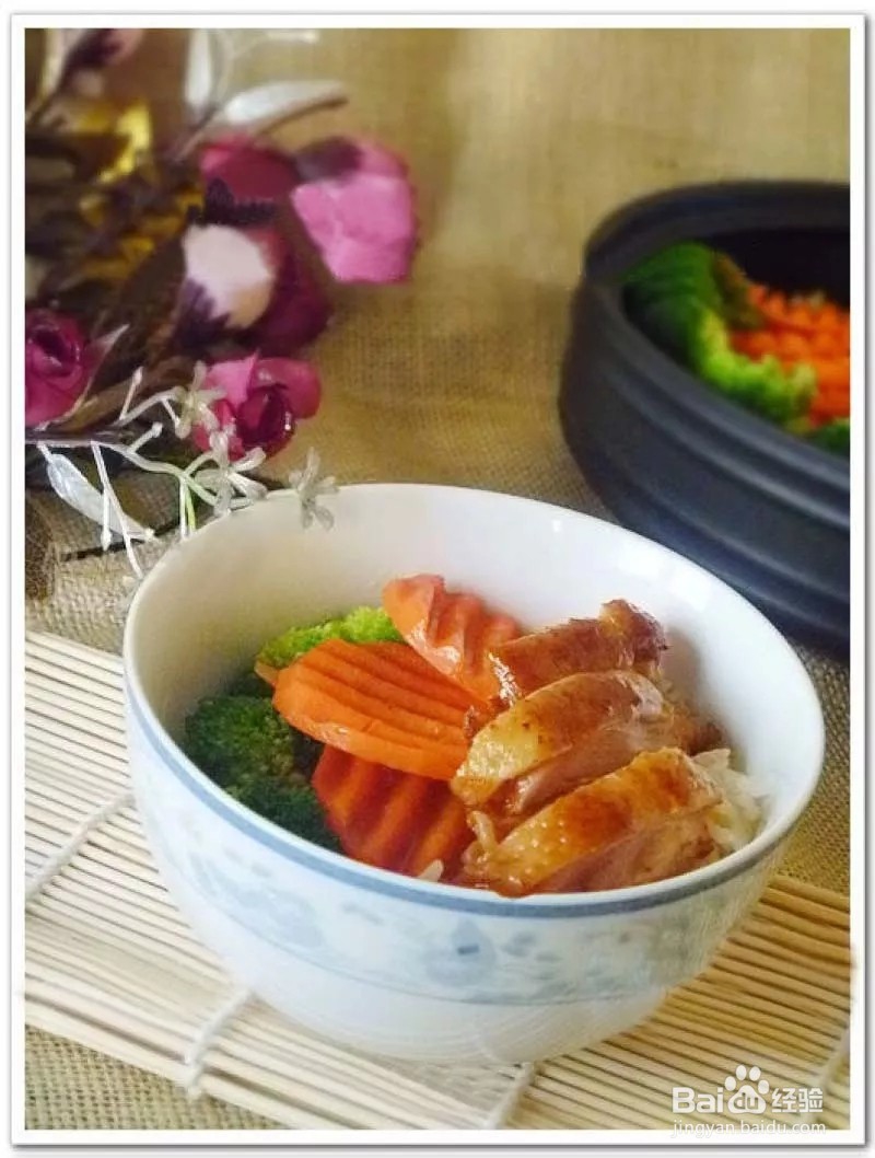 美味的新奥尔良煎鸡肉饭