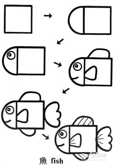 儿童涂色简笔画