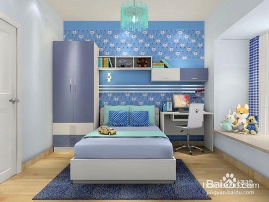 蓝色海底-儿童房装修效果图