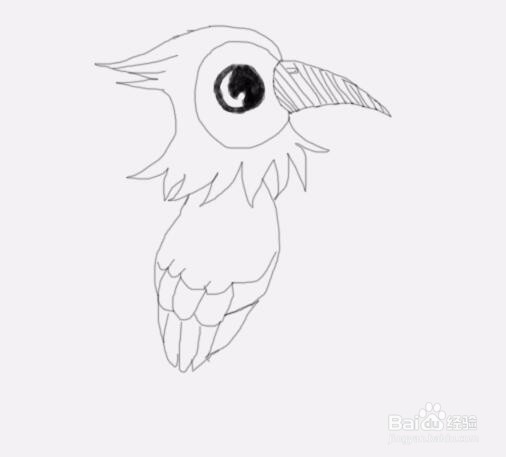 简笔画啄木鸟是怎么画的