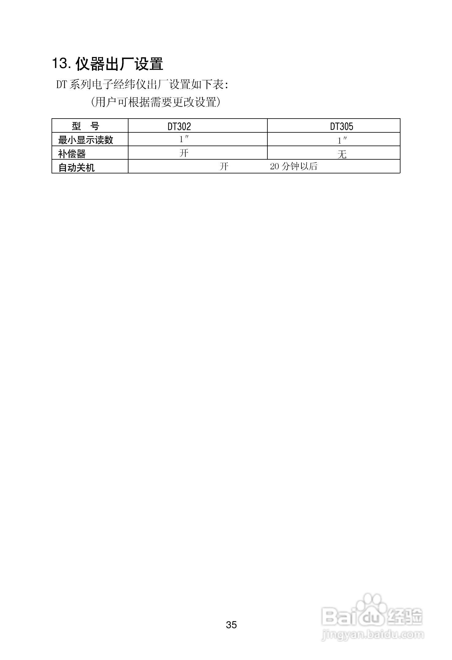 一光电子经纬仪DT305使用说明书:[4]