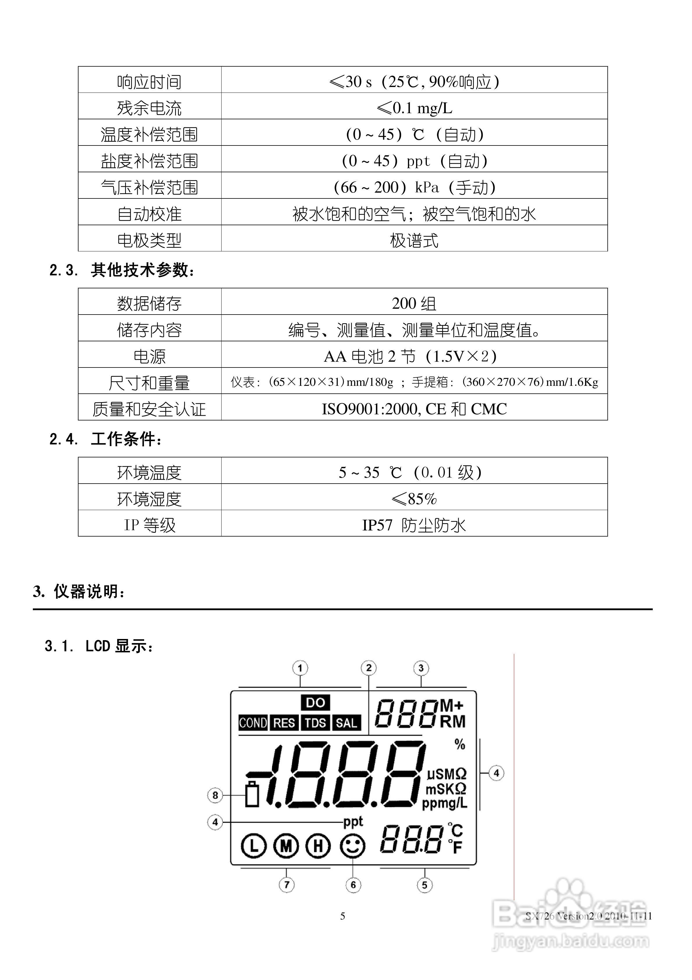 三信SX726型电导率/溶解氧测量仪使用说明书:[1]