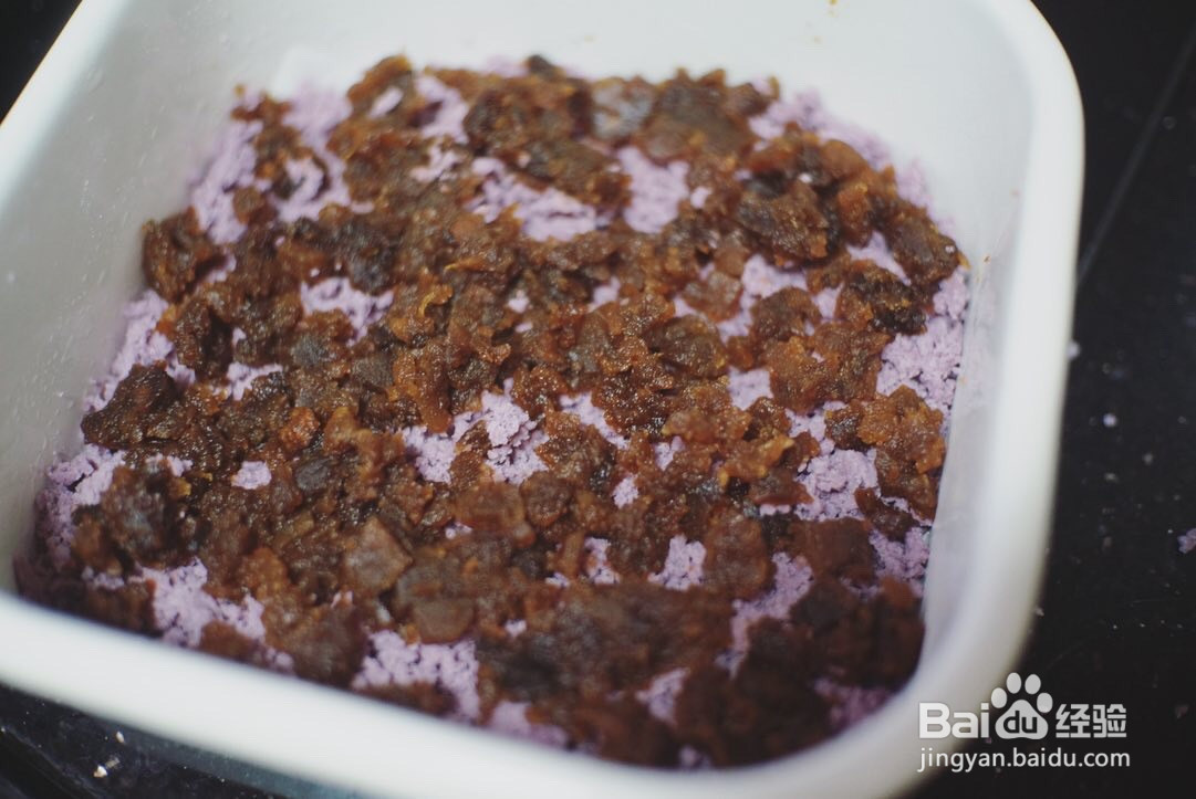 紫薯枣泥米糕的做法