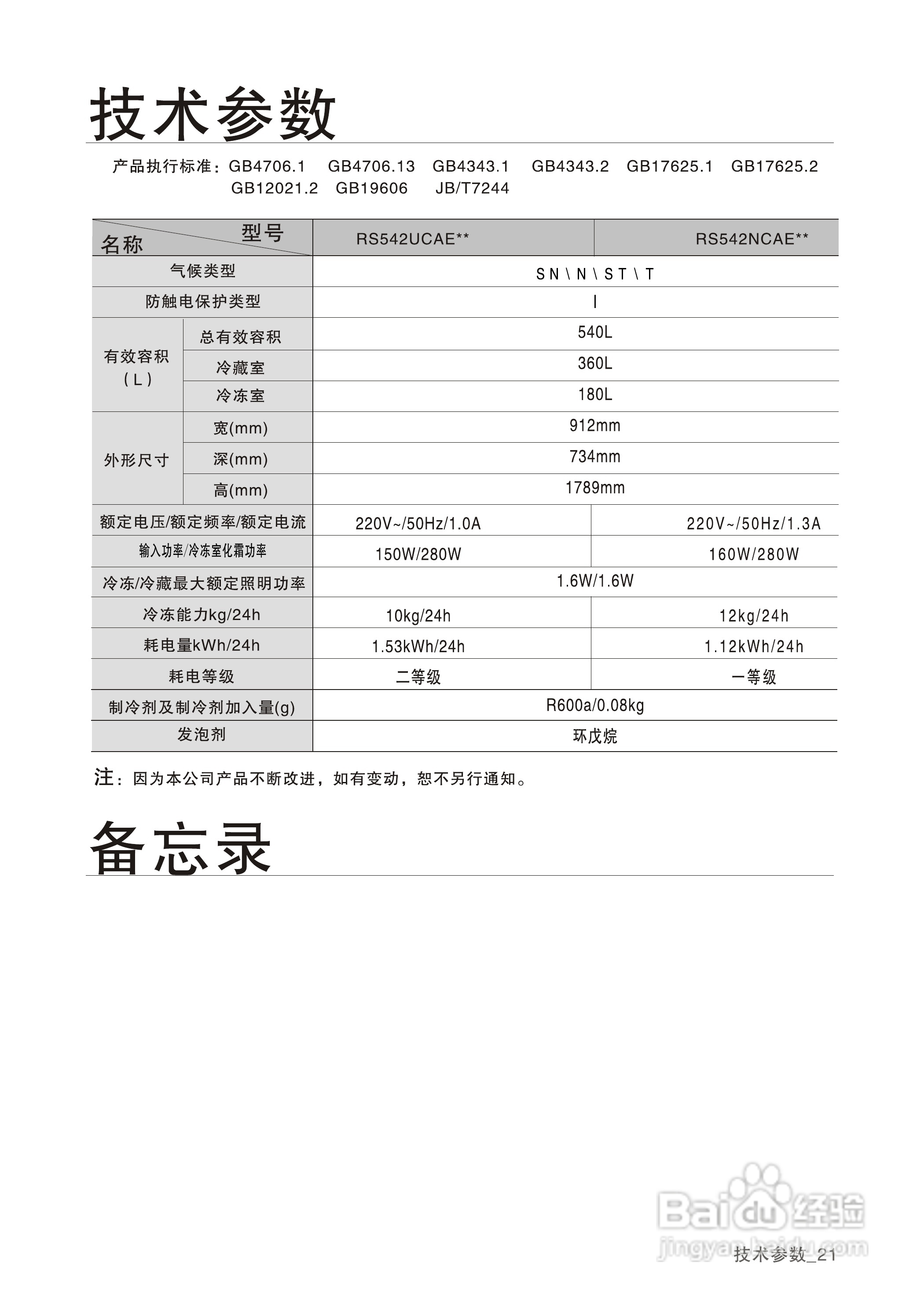 三星RS542UCAEWW/SC电冰箱使用说明书:[3]