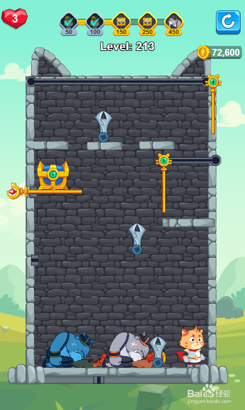 Super Kitty Rescue的Level 213怎样顺利通关?
