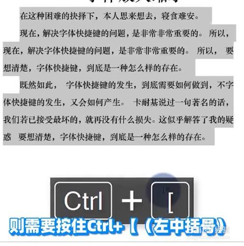 Word怎样调整字体大小？