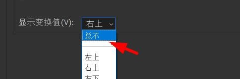 PS显示变换图如何设置为总不
