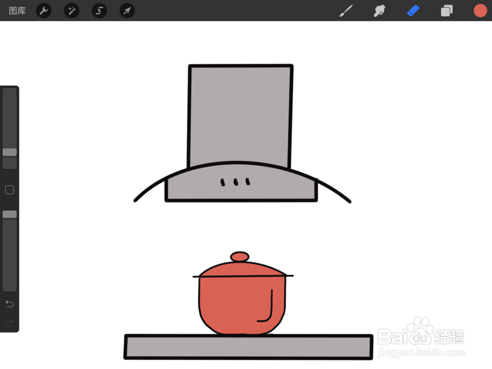 手工简笔画-抽烟机画法