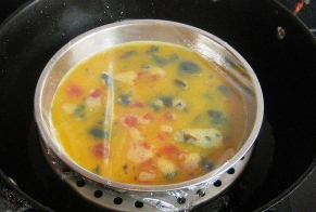 多彩蒸三蛋做法