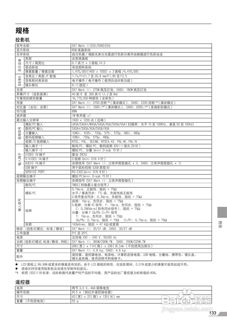 佳能SX7 MarkII投影仪使用说明书:[14]
