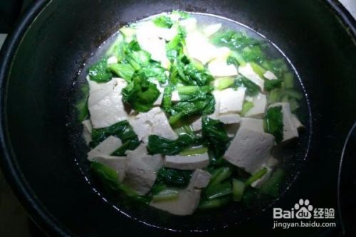 家常菜之青菜烧豆腐的做法
